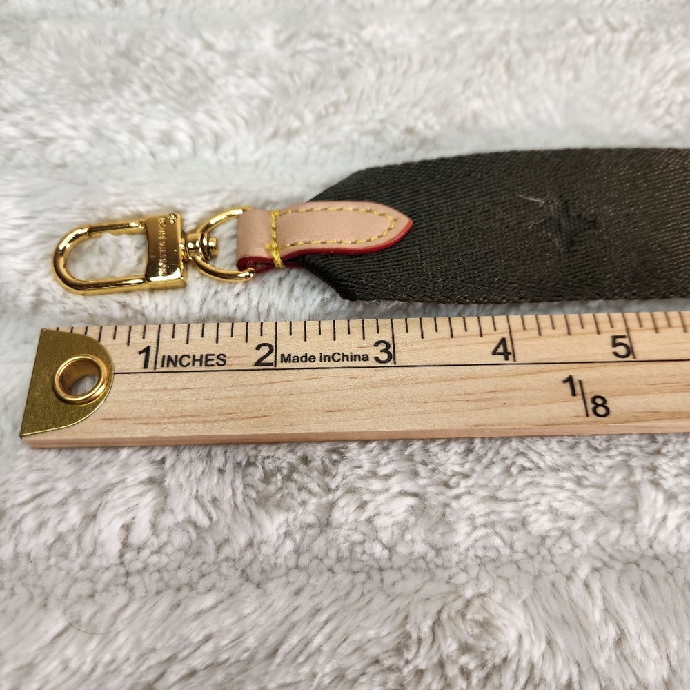 Handbag Strap Multi Pochette Accessories Army Green Strap Monogram Canvas - Picture 8 of 9